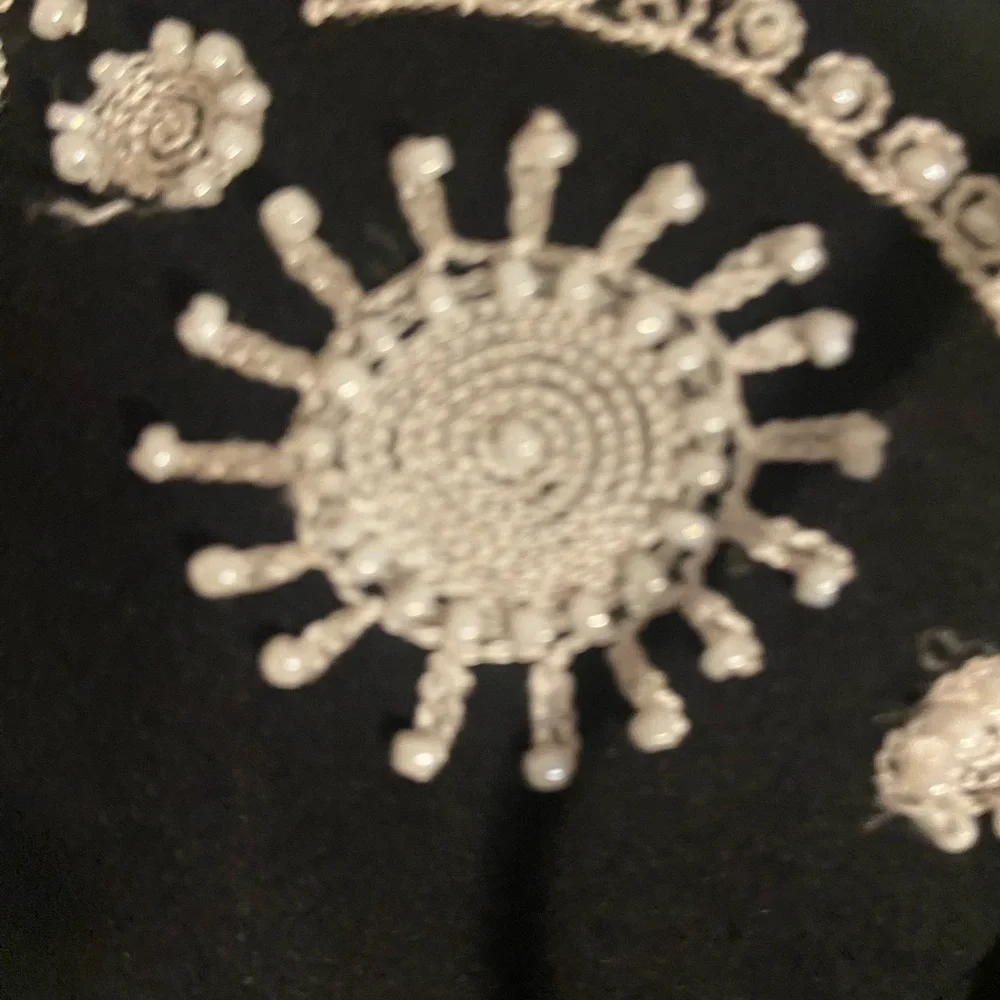 Pappell Boutique Evening XL BEAUTIFUL BLOUSE Beaded with butterfly sleeves . - Picture 3 of 5